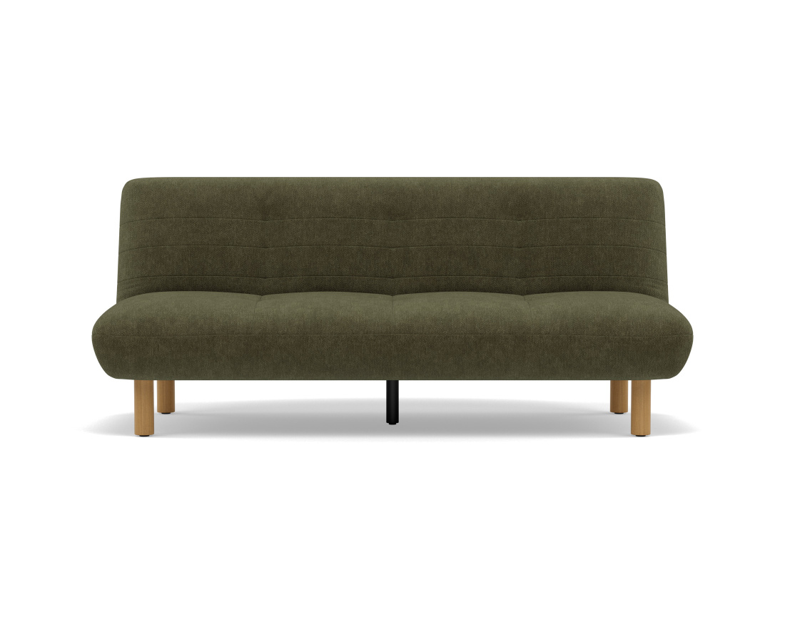 Banquette 2 places convertible clic-clac en velours texturé Soan