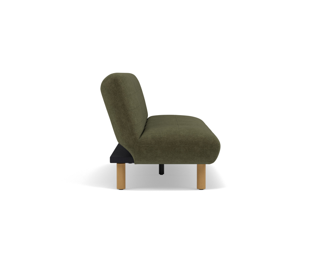 Banquette 2 places convertible clic-clac en velours texturé Soan