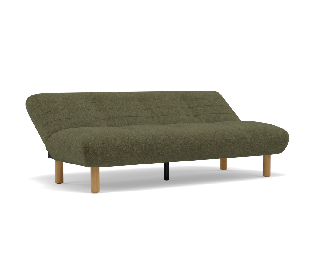 Banquette 2 places convertible clic-clac en velours texturé Soan