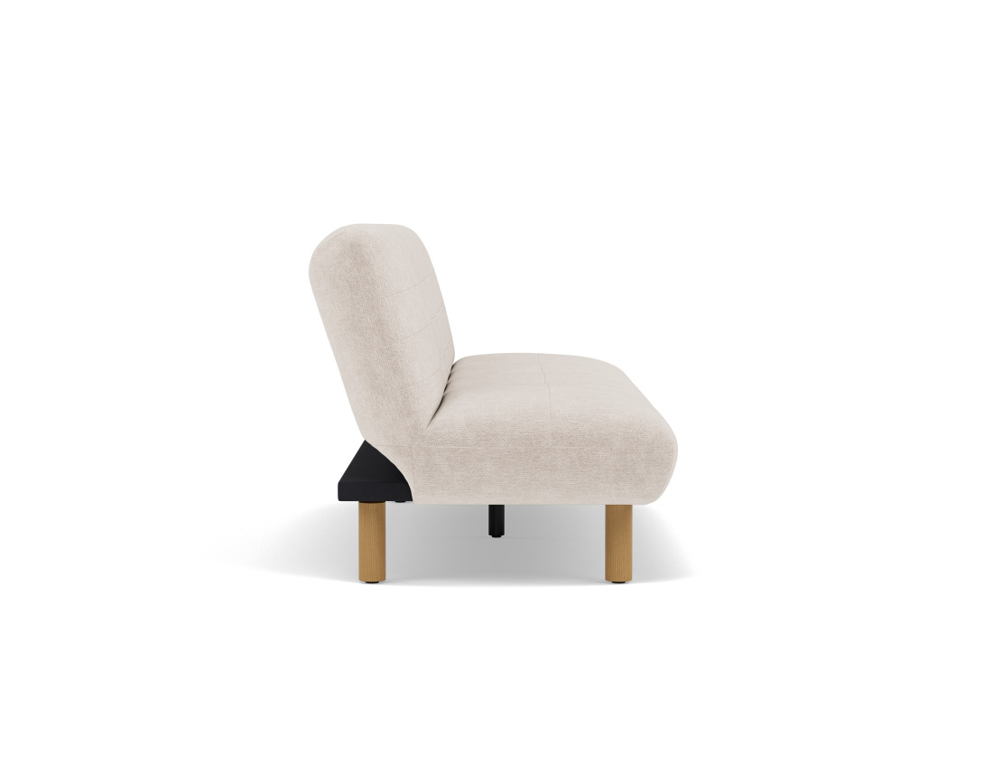 Banquette 2 places convertible clic-clac en velours texturé Soan