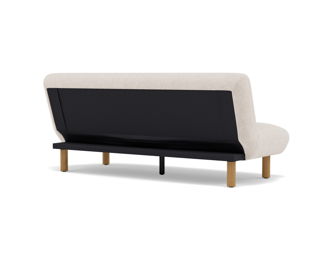 Banquette 2 places convertible clic-clac en velours texturé Soan