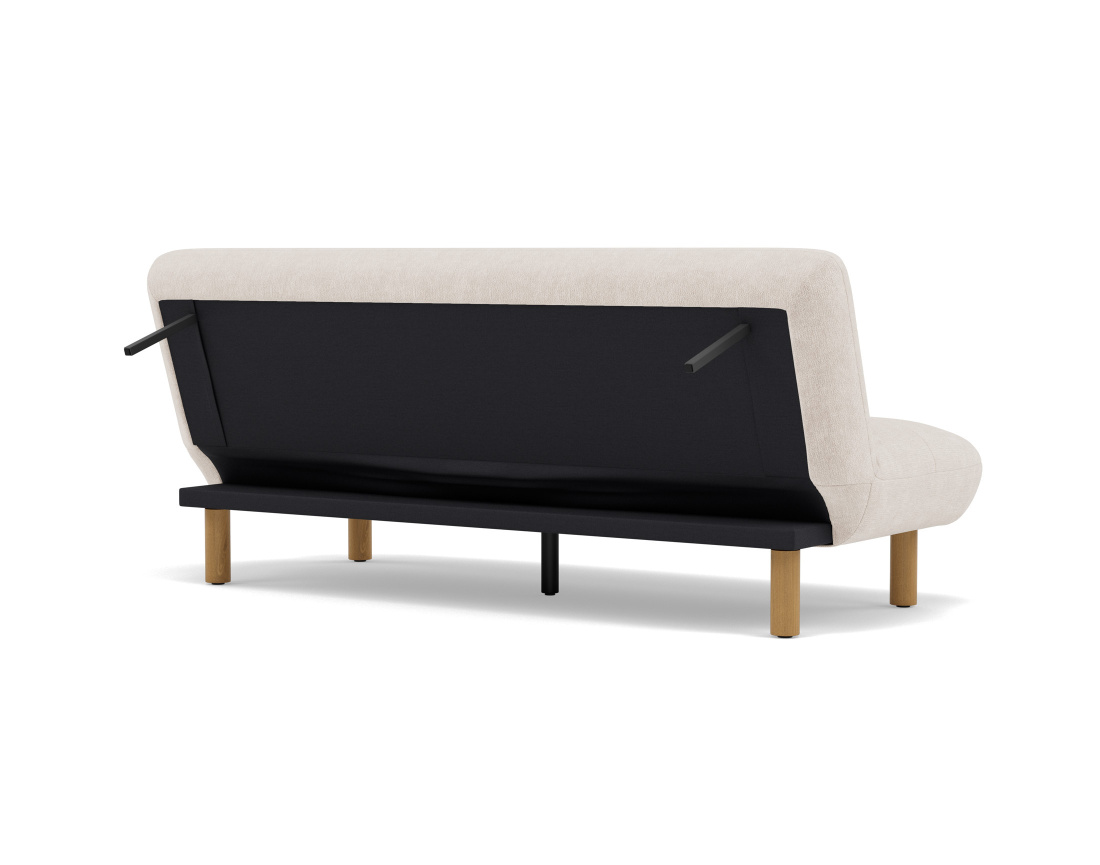 Banquette 2 places convertible clic-clac en velours texturé Soan