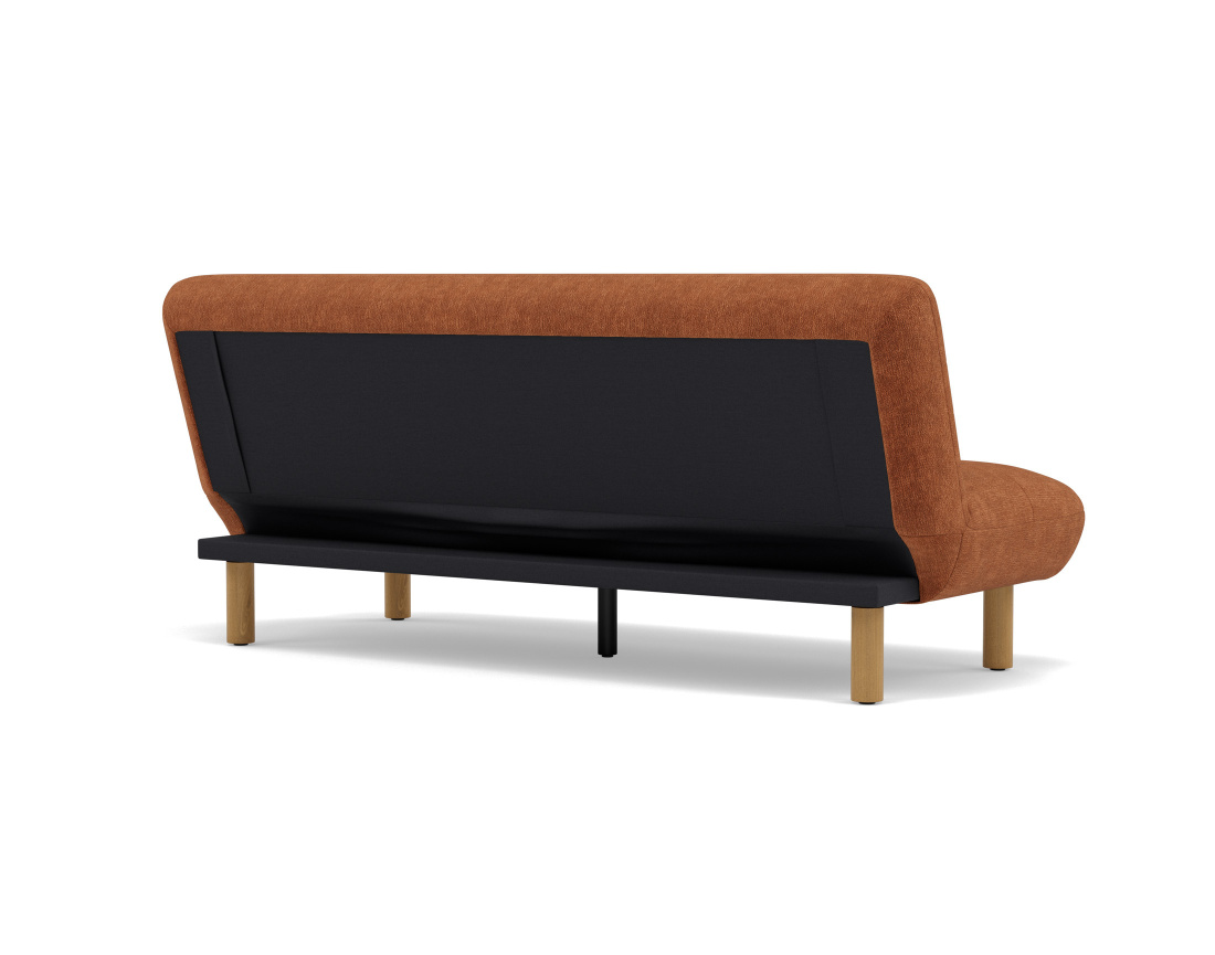 Banquette 2 places convertible clic-clac en velours texturé Soan Banquette 2 places convertible clic-clac en velours texturé Soan