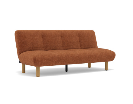 Banquette 2 places convertible clic-clac en velours texturé Soan