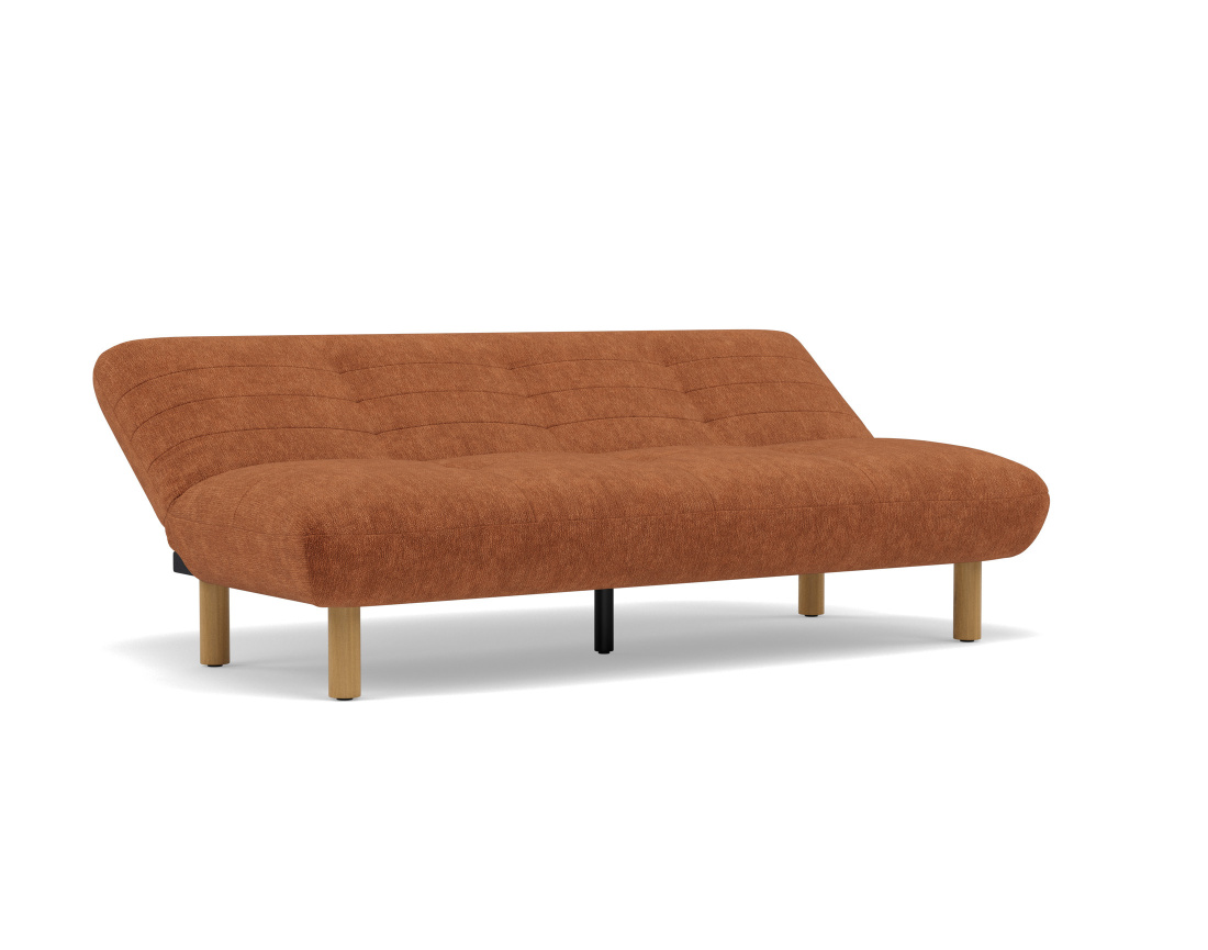 Banquette 2 places convertible clic-clac en velours texturé Soan Banquette 2 places convertible clic-clac en velours texturé Soan