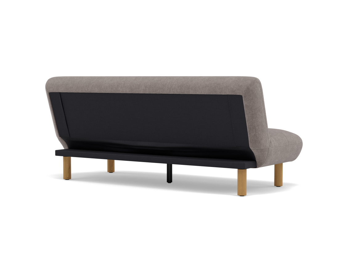 Banquette 2 places convertible clic-clac en velours texturé Soan