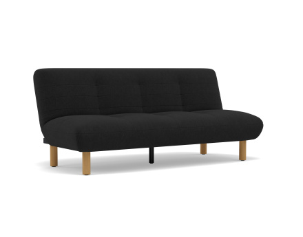 Banquette 2 places convertible clic-clac en velours texturé Soan