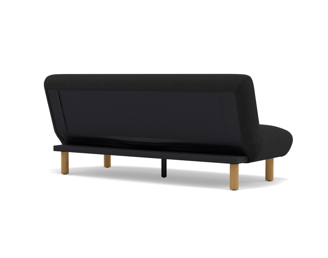 Banquette 2 places convertible clic-clac en velours texturé Soan Banquette 2 places convertible clic-clac en velours texturé Soan