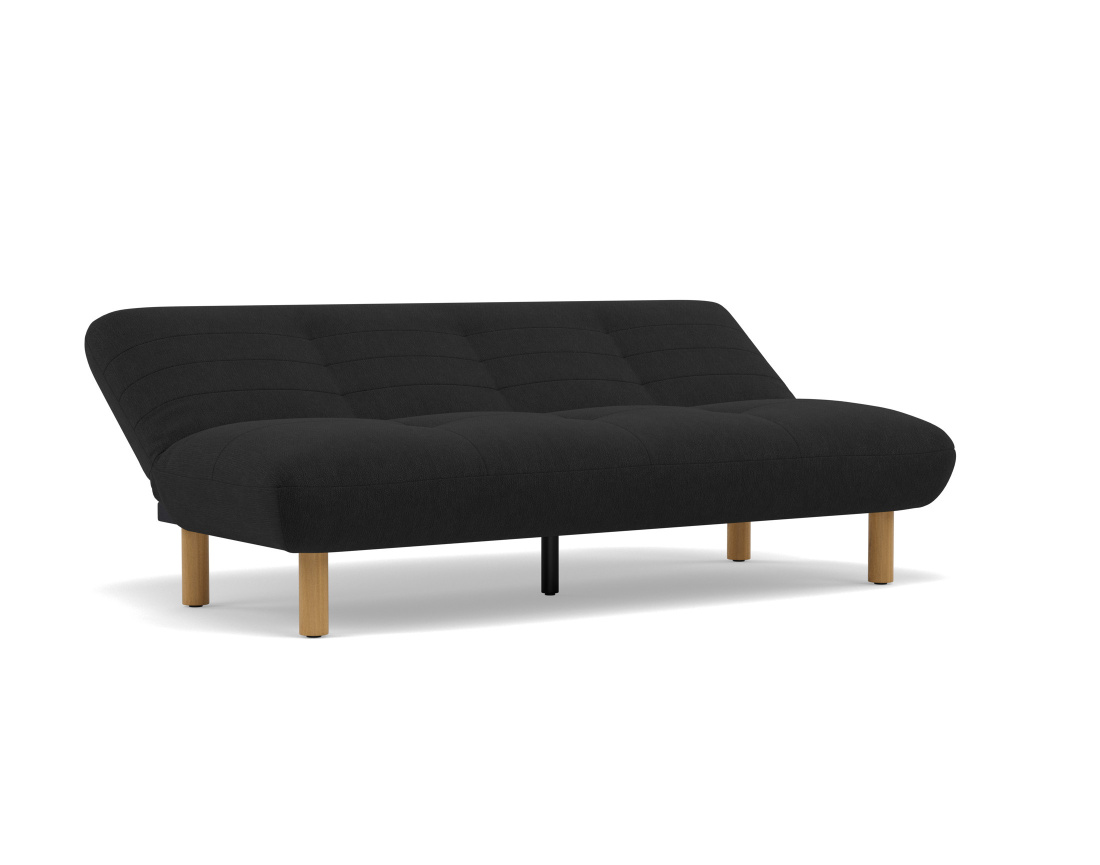 Banquette 2 places convertible clic-clac en velours texturé Soan Banquette 2 places convertible clic-clac en velours texturé Soan