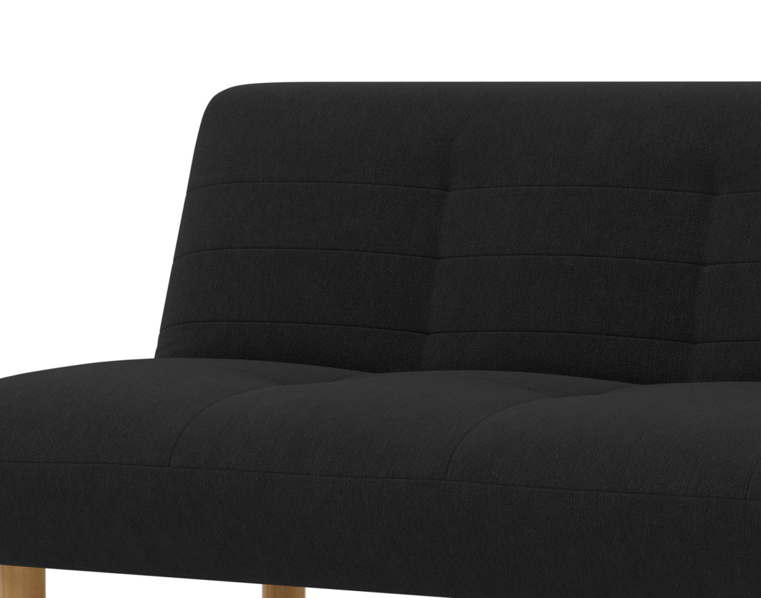 Banquette 2 places convertible clic-clac en velours texturé Soan Banquette 2 places convertible clic-clac en velours texturé Soan