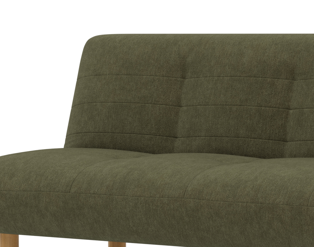 Banquette 2 places convertible clic-clac en velours texturé Soan