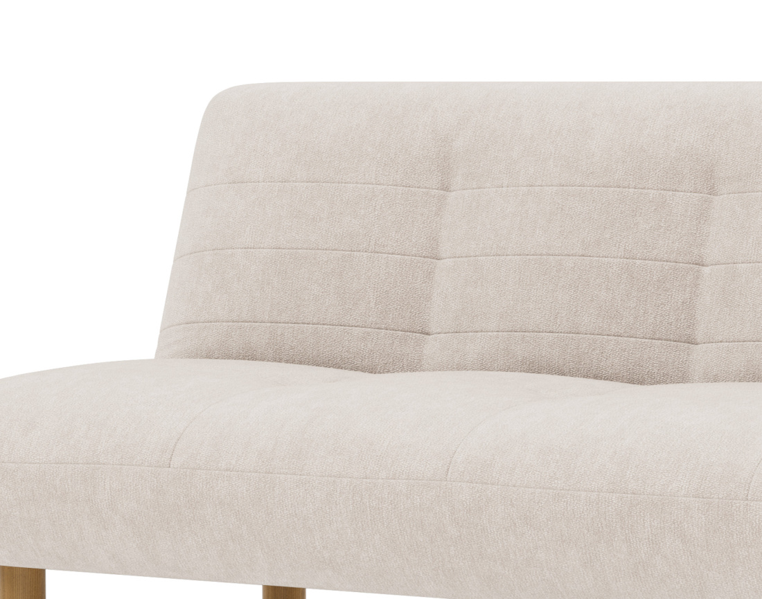 Banquette 2 places convertible clic-clac en velours texturé Soan