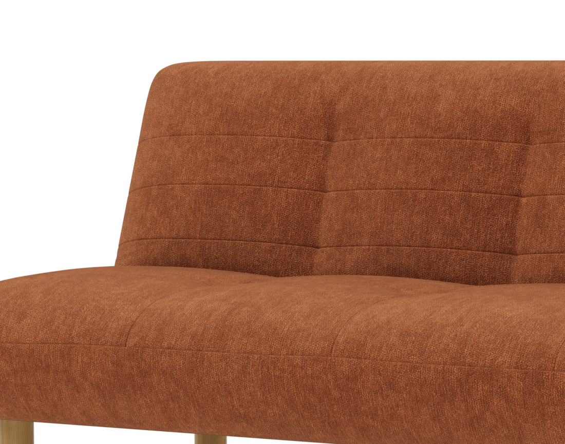 Banquette 2 places convertible clic-clac en velours texturé Soan Banquette 2 places convertible clic-clac en velours texturé Soan