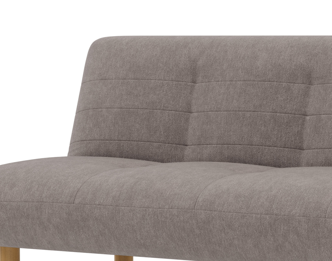 Banquette 2 places convertible clic-clac en velours texturé Soan