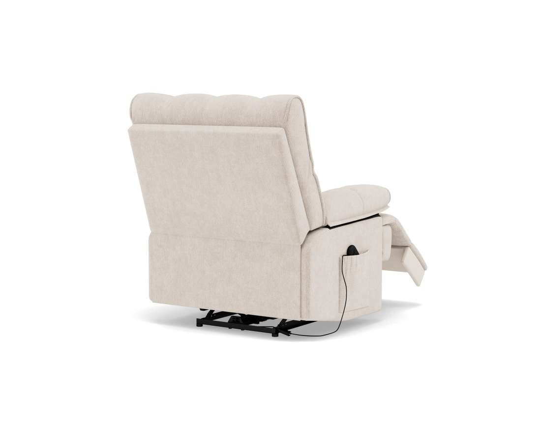 Fauteuil relax électrique en velours texturé Chandler