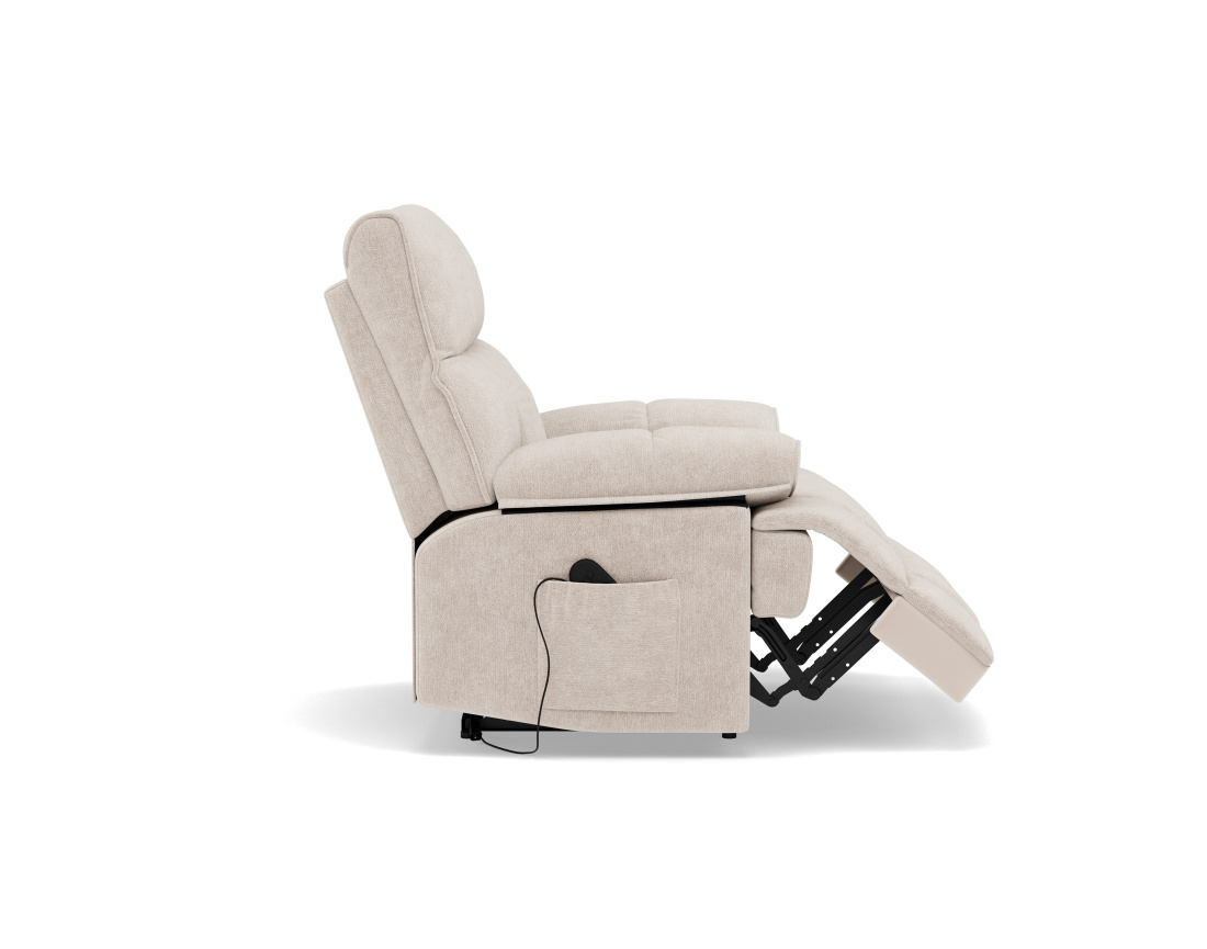 Fauteuil relax électrique en velours texturé Chandler