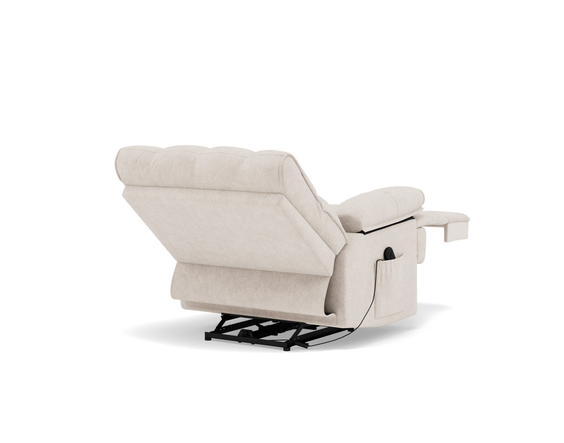 Fauteuil relax électrique en velours texturé Chandler