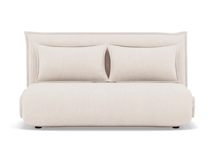 Banquette 2 places convertible clic-clac en velours côtelé Candice