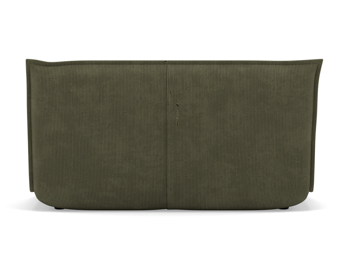 Banquette 2 places convertible clic-clac en velours côtelé Candice