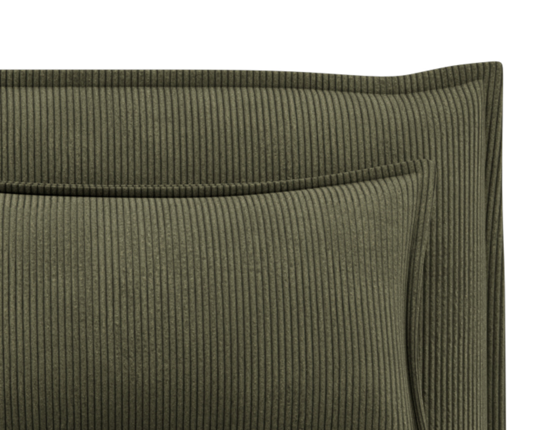 Banquette 2 places convertible clic-clac en velours côtelé Candice