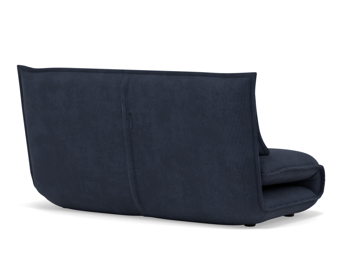 Banquette 2 places convertible clic-clac en velours côtelé Candice