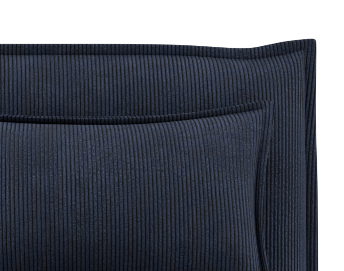 Banquette 2 places convertible clic-clac en velours côtelé Candice