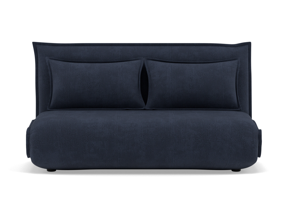 Banquette 2 places convertible clic-clac en velours côtelé Candice