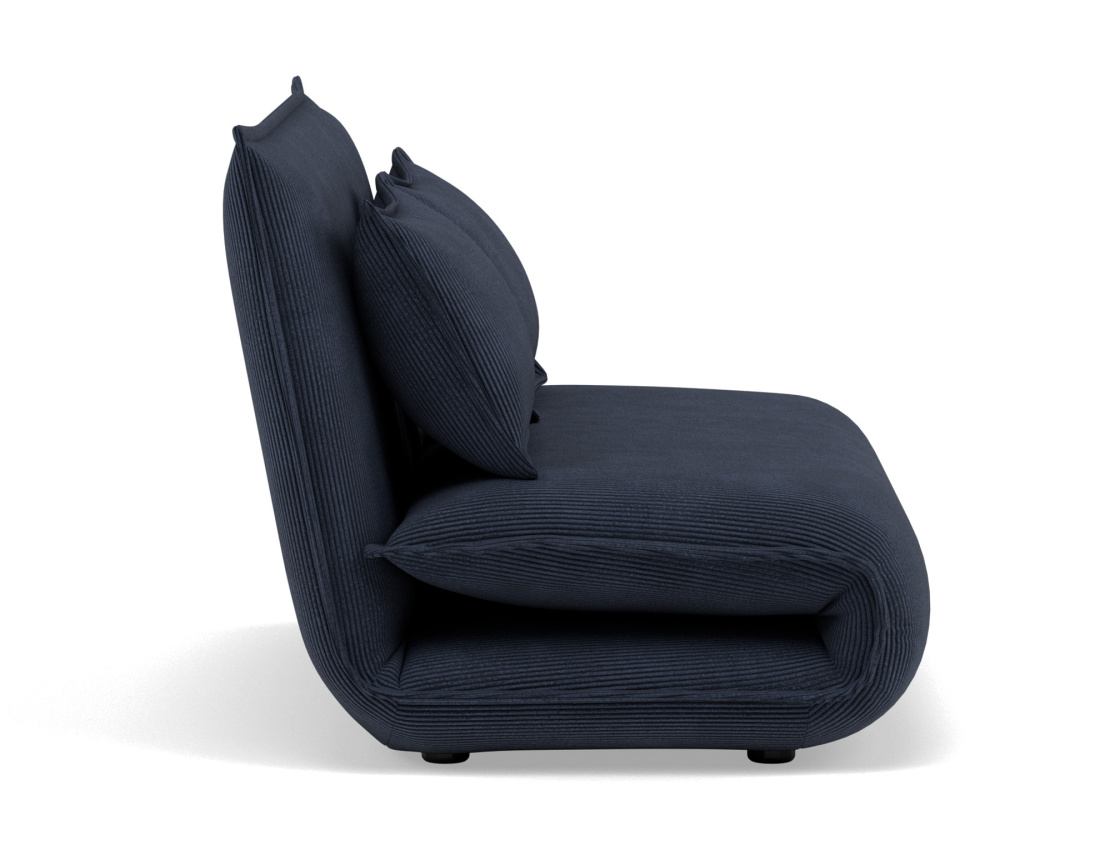 Banquette 2 places convertible clic-clac en velours côtelé Candice