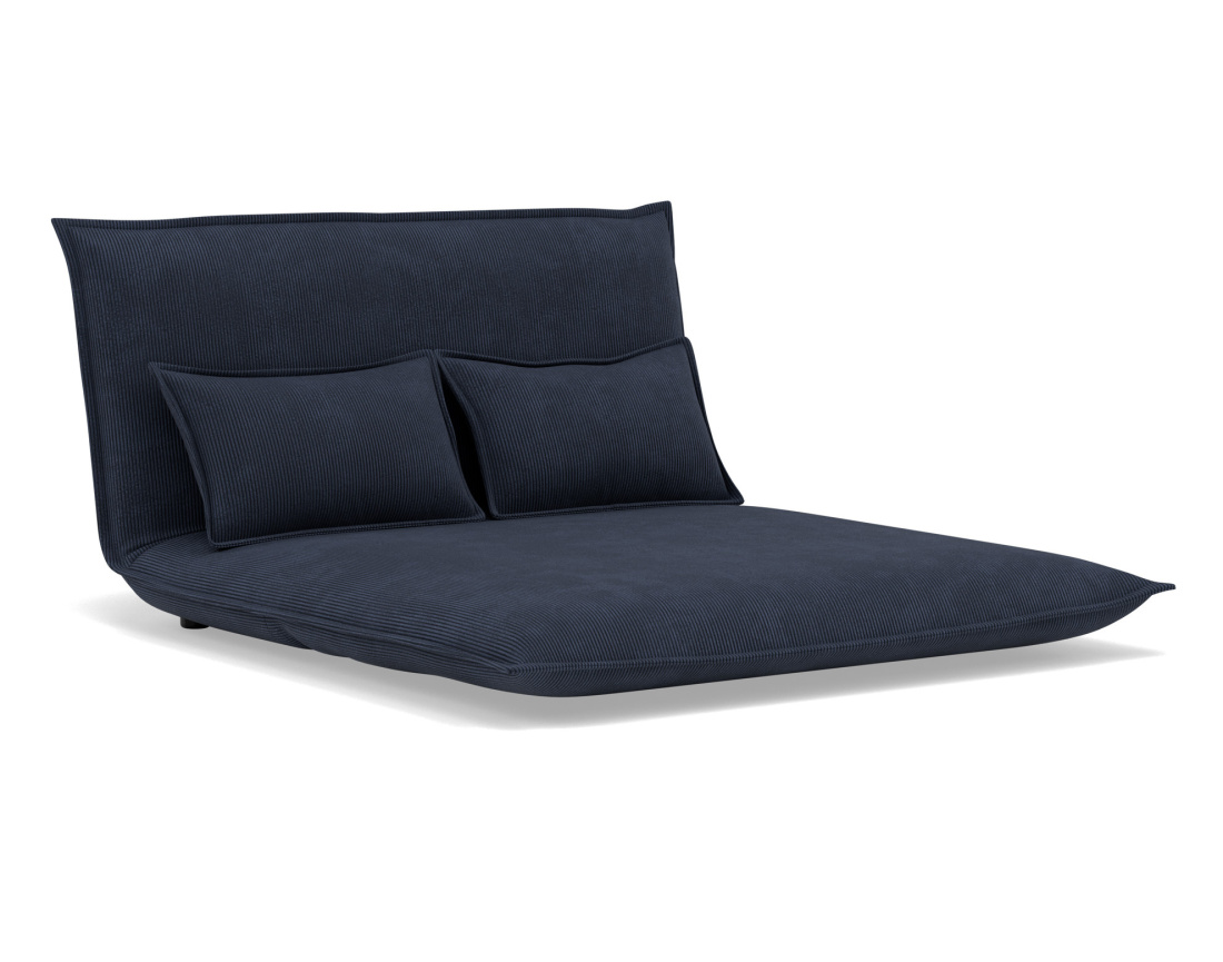 Banquette 2 places convertible clic-clac en velours côtelé Candice