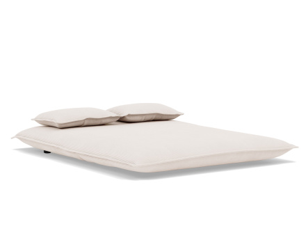 Banquette 2 places convertible clic-clac en velours côtelé Candice