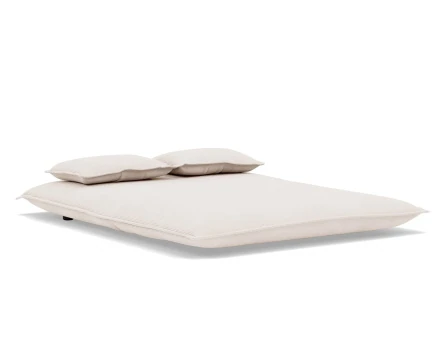 Banquette 2 places convertible clic-clac en velours côtelé Candice