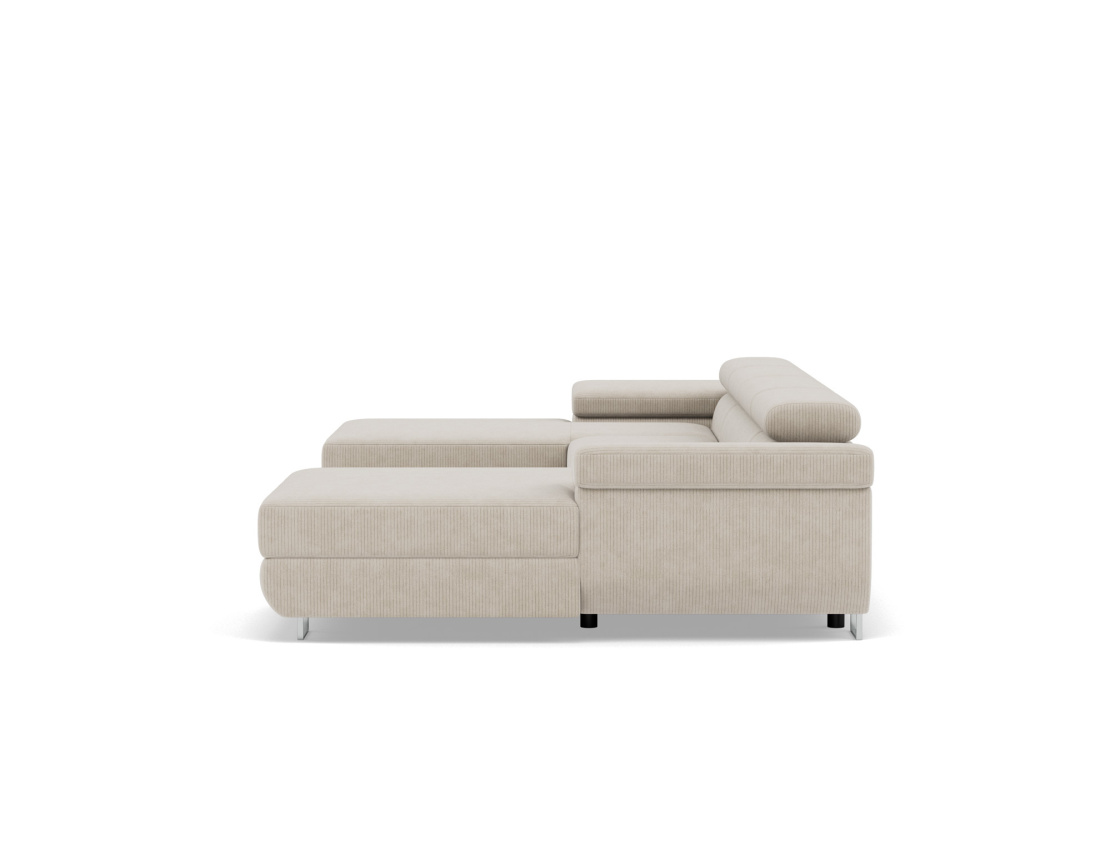 Canapé panoramique en U 7 places convertible avec coffres et têtières réglables en velours côtelé Pablo Canapé panoramique en U 7 places convertible avec coffres et têtières réglables en velours côtelé Pablo