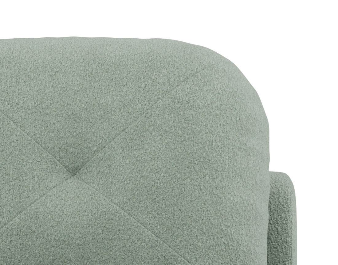 Fauteuil convertible déplimousse en tissu bouclette Edna
