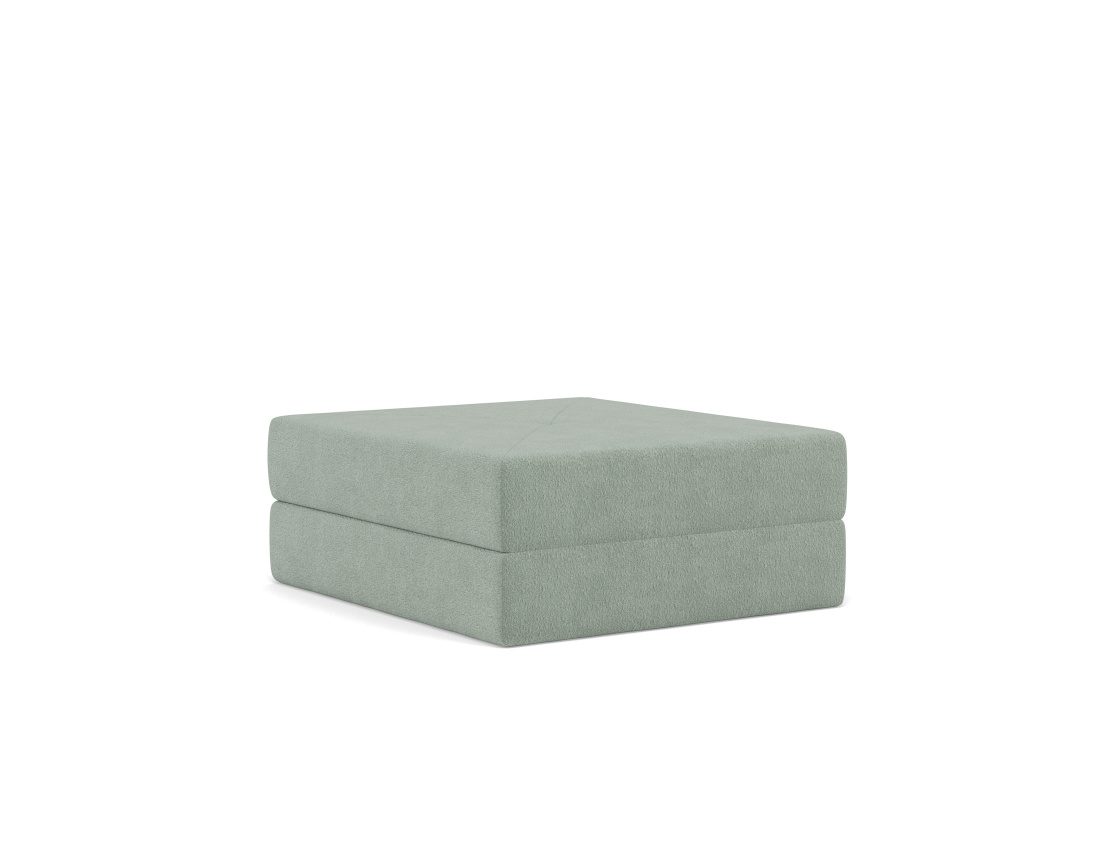 Fauteuil convertible déplimousse en tissu bouclette Edna