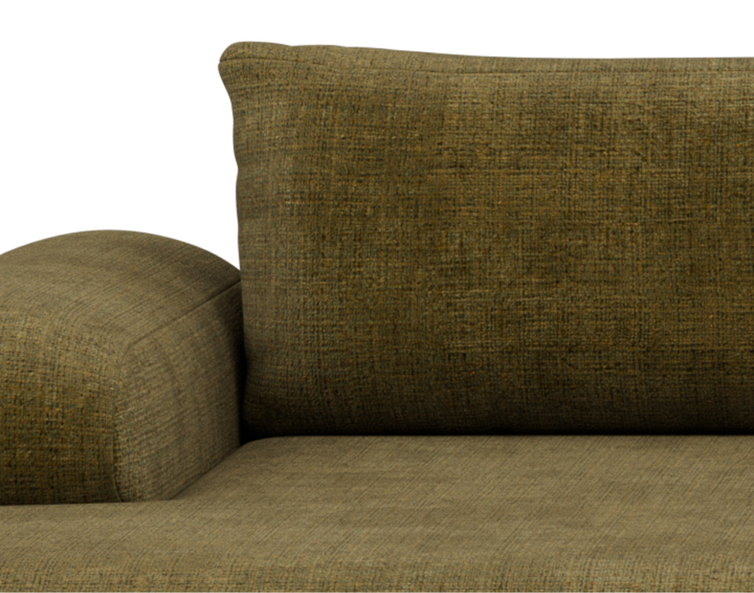 Canapé d'angle gauche 4 places convertible avec coffre en velours texturé Rebecca