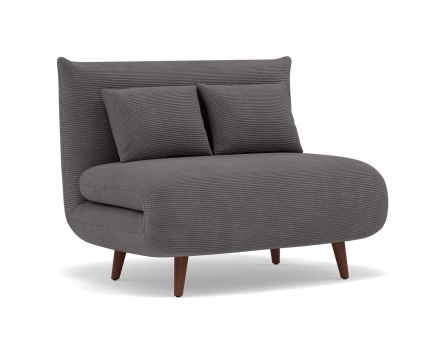 Banquette convertible clic-clac 1 place en velours côtelé Lumi