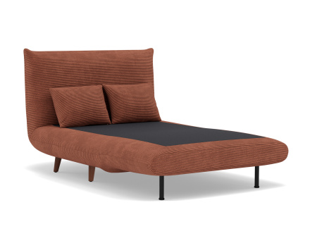 Banquette convertible clic-clac 1 place en velours côtelé Lumi