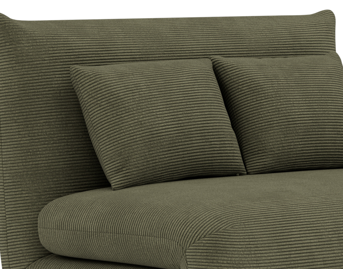 Banquette convertible clic-clac 1 place en velours côtelé Lumi