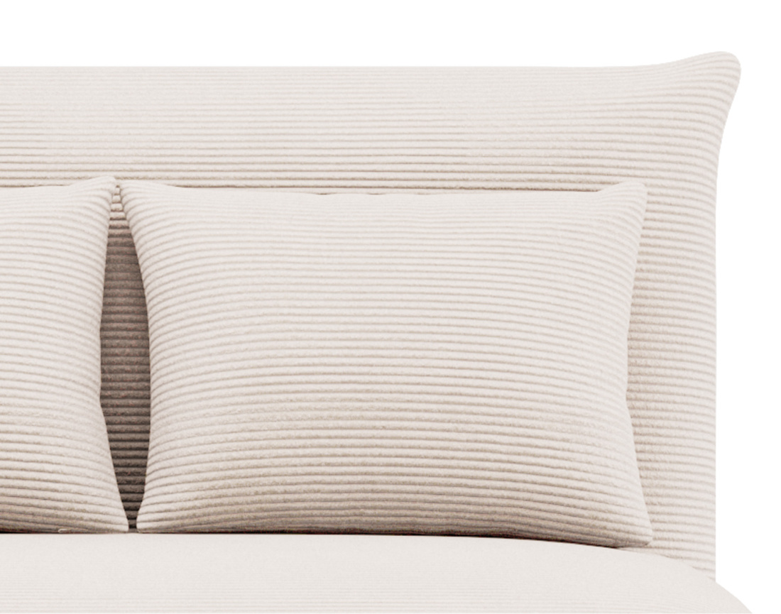 Banquette convertible clic-clac 2 places en velours côtelé Lumi Banquette convertible clic-clac 2 places en velours côtelé Lumi