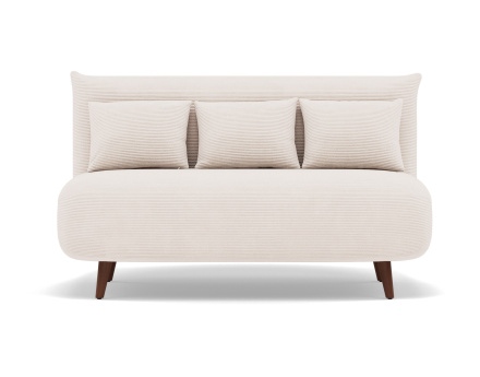 Banquette convertible clic-clac 2 places en velours côtelé Lumi