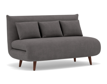 Banquette convertible clic-clac 2 places en velours côtelé Lumi