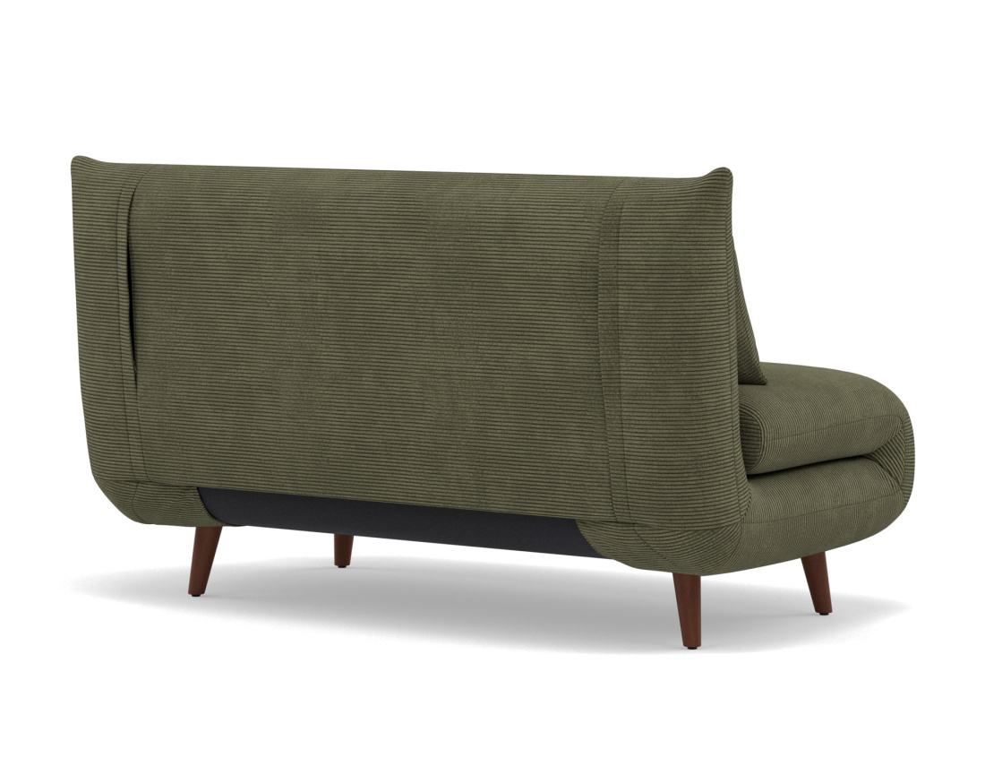 Banquette convertible clic-clac 2 places en velours côtelé Lumi