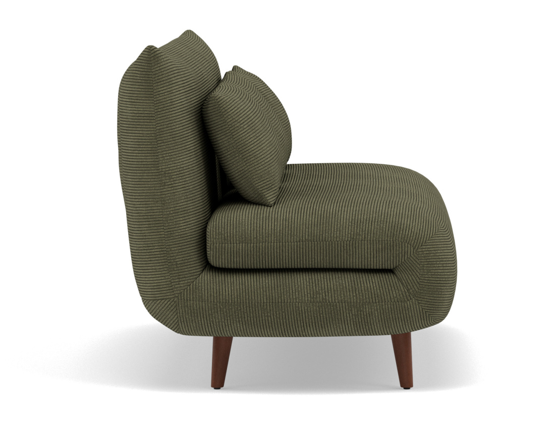 Banquette convertible clic-clac 2 places en velours côtelé Lumi