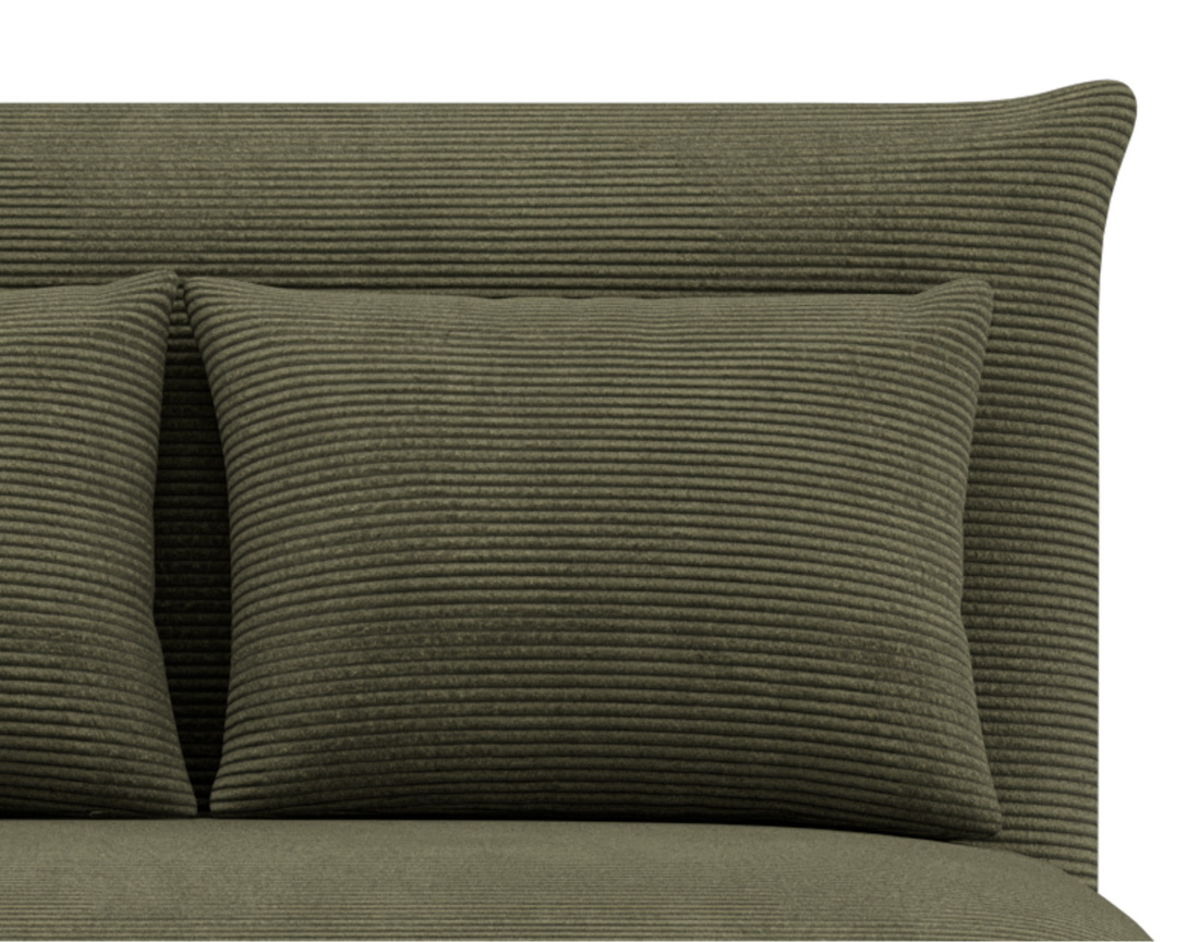 Banquette convertible clic-clac 2 places en velours côtelé Lumi