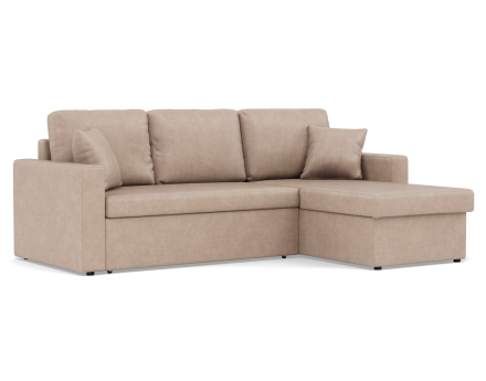 Canapé d'angle réversible 4 places convertible avec coffre en simili Cyrus