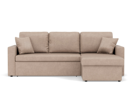 Canapé d'angle réversible 4 places convertible avec coffre en simili Cyrus