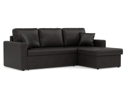 Canapé d'angle réversible 4 places convertible avec coffre en simili Cyrus