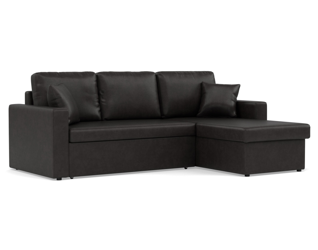 Canapé d'angle réversible 4 places convertible avec coffre en simili Cyrus