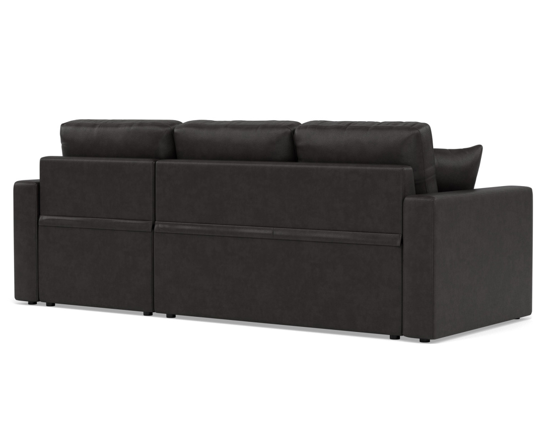 Canapé d'angle réversible 4 places convertible avec coffre en simili Cyrus