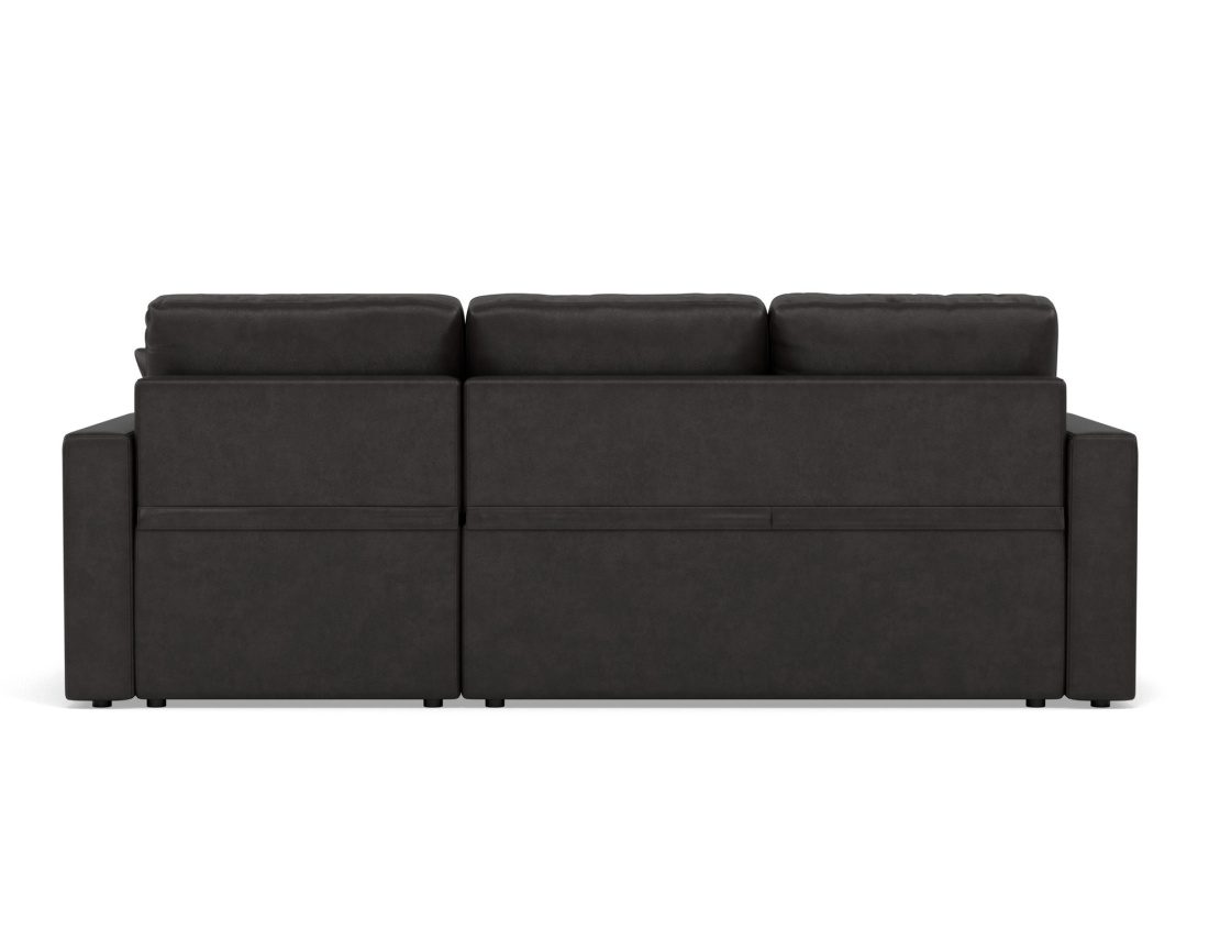 Canapé d'angle réversible 4 places convertible avec coffre en simili Cyrus